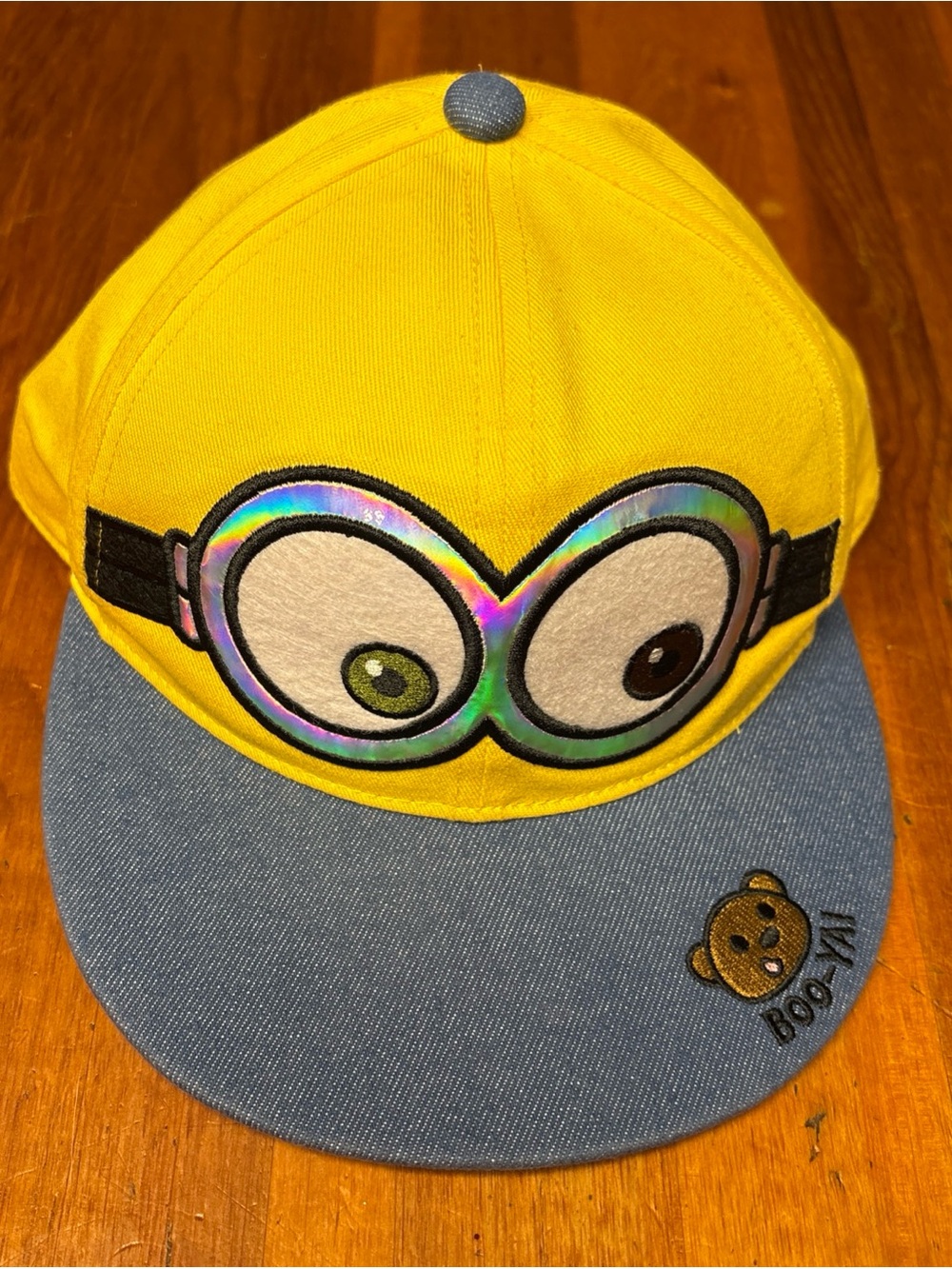 Yellow and Blue Kids Character Cap with Holographic Goggles
